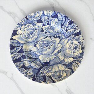 Myott Bermuda Blue Floral Plate England 8 Inch Salad Dessert Plate